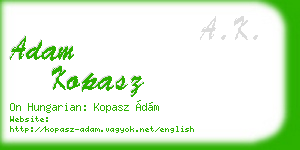adam kopasz business card
